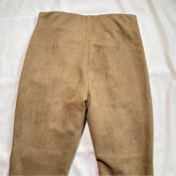 Vero Moda Velvet Tan Coloured High Wasted Pants Skinny Leg Size Medium - Picture 7 of 8